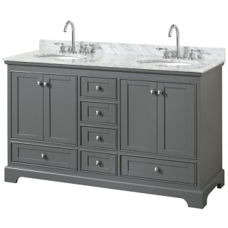 A thumbnail of the Wyndham Collection WCS202060DCMUNOMXX Dark Gray / White Carrara Marble Top / Polished Chrome Hardware