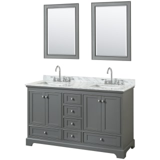 A thumbnail of the Wyndham Collection WCS202060DCMUNSM24 Dark Gray / White Carrara Marble Top / Polished Chrome Hardware