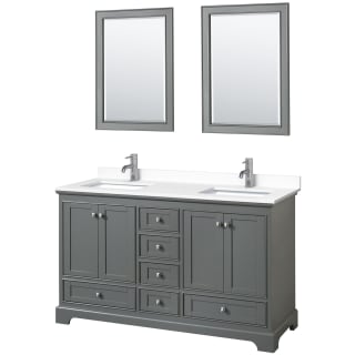 A thumbnail of the Wyndham Collection WCS202060D-VCA-M24 Dark Gray / White Cultured Marble Top / Polished Chrome Hardware