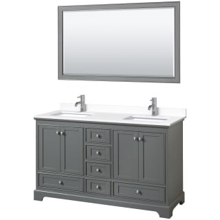 A thumbnail of the Wyndham Collection WCS202060D-VCA-M58 Dark Gray / White Cultured Marble Top / Polished Chrome Hardware