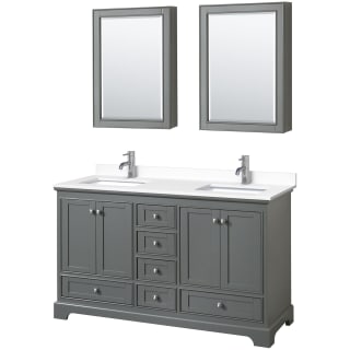 A thumbnail of the Wyndham Collection WCS202060D-VCA-MED Dark Gray / White Cultured Marble Top / Polished Chrome Hardware