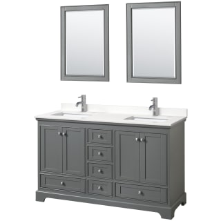 A thumbnail of the Wyndham Collection WCS202060D-QTZ-UNSM24 Dark Gray / White Quartz Top / Polished Chrome Hardware