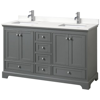 A thumbnail of the Wyndham Collection WCS202060D-QTZ-UNSMXX Dark Gray / White Quartz Top / Polished Chrome Hardware