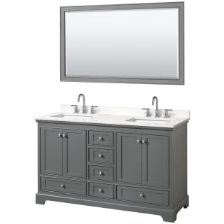 A thumbnail of the Wyndham Collection WCS202060D-QTZ-US3M58 Dark Gray / White Quartz Top / Polished Chrome Hardware