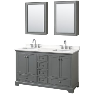 A thumbnail of the Wyndham Collection WCS202060D-QTZ-US3MED Dark Gray / White Quartz Top / Polished Chrome Hardware