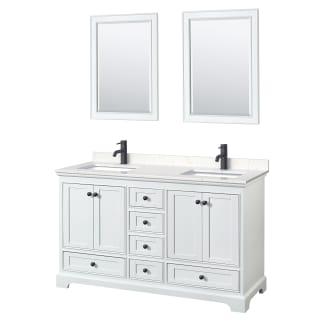 A thumbnail of the Wyndham Collection WCS202060D-VCA-M24 White / Carrara Cultured Marble Top / Matte Black Hardware