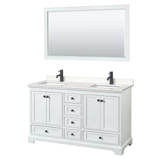 A thumbnail of the Wyndham Collection WCS202060D-VCA-M58 White / Carrara Cultured Marble Top / Matte Black Hardware