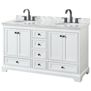 A thumbnail of the Wyndham Collection WCS202060DCMUNOMXX White / White Carrara Marble Top / Matte Black Hardware