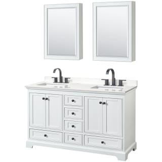 A thumbnail of the Wyndham Collection WCS202060D-QTZ-US3MED White / White Quartz Top / Matte Black Hardware