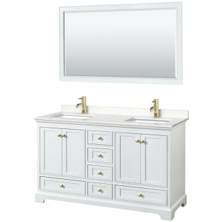 A thumbnail of the Wyndham Collection WCS202060D-VCA-M58 White / Carrara Cultured Marble Top / Brushed Gold Hardware