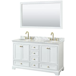 A thumbnail of the Wyndham Collection WCS202060DCMUNOM58 White / White Carrara Marble Top / Brushed Gold Hardware