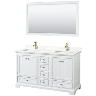 A thumbnail of the Wyndham Collection WCS202060D-QTZ-UNSM58 White / Giotto Quartz Top / Brushed Gold Hardware