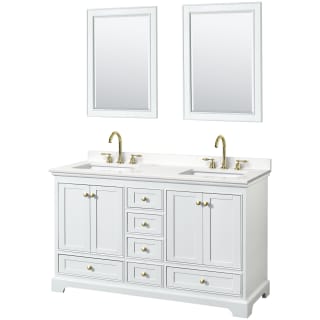 A thumbnail of the Wyndham Collection WCS202060D-QTZ-US3M24 White / White Quartz Top / Brushed Gold Hardware