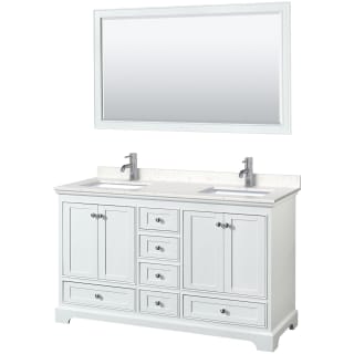A thumbnail of the Wyndham Collection WCS202060D-VCA-M58 White / Carrara Cultured Marble Top / Polished Chrome Hardware