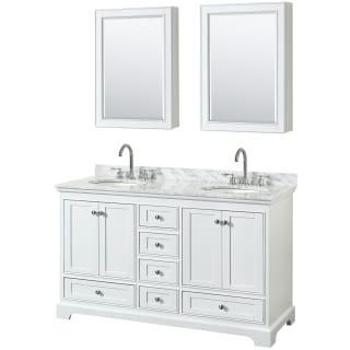 A thumbnail of the Wyndham Collection WCS202060DCMUNOMED White / White Carrara Marble Top / Polished Chrome Hardware