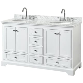 A thumbnail of the Wyndham Collection WCS202060DCMUNOMXX White / White Carrara Marble Top / Polished Chrome Hardware