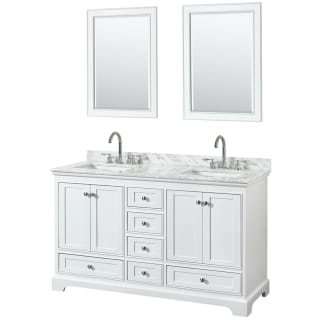 A thumbnail of the Wyndham Collection WCS202060DCMUNSM24 White / White Carrara Marble Top / Polished Chrome Hardware