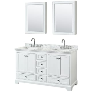 A thumbnail of the Wyndham Collection WCS202060DCMUNSMED White / White Carrara Marble Top / Polished Chrome Hardware