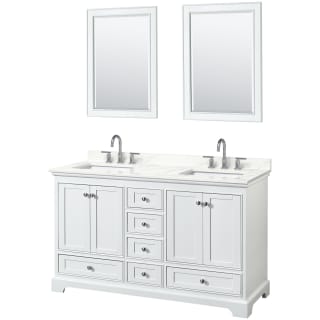 A thumbnail of the Wyndham Collection WCS202060D-QTZ-US3M24 White / Giotto Quartz Top / Polished Chrome Hardware
