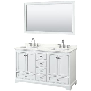 A thumbnail of the Wyndham Collection WCS202060D-QTZ-US3M58 White / Giotto Quartz Top / Polished Chrome Hardware