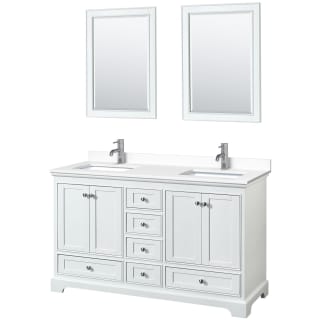 A thumbnail of the Wyndham Collection WCS202060D-VCA-M24 White / White Cultured Marble Top / Polished Chrome Hardware