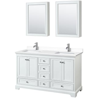 A thumbnail of the Wyndham Collection WCS202060D-VCA-MED White / White Cultured Marble Top / Polished Chrome Hardware