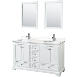 A thumbnail of the Wyndham Collection WCS202060D-QTZ-UNSM24 White / White Quartz Top / Polished Chrome Hardware