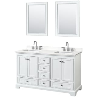 A thumbnail of the Wyndham Collection WCS202060D-QTZ-US3M24 White / White Quartz Top / Polished Chrome Hardware