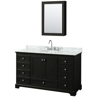 A thumbnail of the Wyndham Collection WCS202060SCMUNOMED Dark Espresso / White Carrara Marble Top / Polished Chrome Hardware
