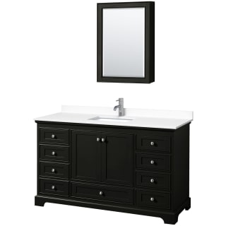 A thumbnail of the Wyndham Collection WCS202060S-VCA-MED Dark Espresso / White Cultured Marble Top / Polished Chrome Hardware