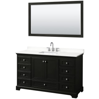 A thumbnail of the Wyndham Collection WCS202060S-QTZ-US3M58 Dark Espresso / White Quartz Top / Polished Chrome Hardware