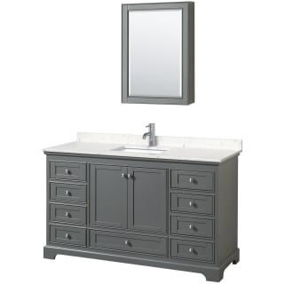 A thumbnail of the Wyndham Collection WCS202060S-VCA-MED Dark Gray / Carrara Cultured Marble Top / Polished Chrome Hardware