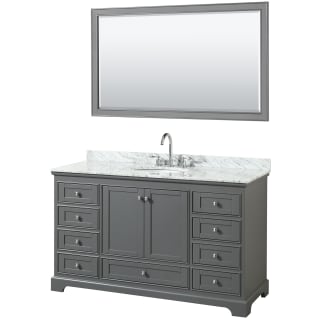 A thumbnail of the Wyndham Collection WCS202060SCMUNOM58 Dark Gray / White Carrara Marble Top / Polished Chrome Hardware