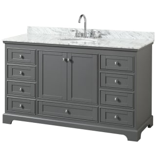 A thumbnail of the Wyndham Collection WCS202060SCMUNOMXX Dark Gray / White Carrara Marble Top / Polished Chrome Hardware