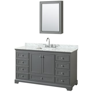 A thumbnail of the Wyndham Collection WCS202060SCMUNSMED Dark Gray / White Carrara Marble Top / Polished Chrome Hardware