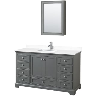 A thumbnail of the Wyndham Collection WCS202060S-VCA-MED Dark Gray / White Cultured Marble Top / Polished Chrome Hardware