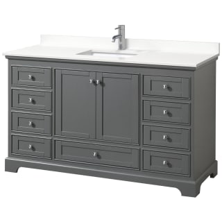 A thumbnail of the Wyndham Collection WCS202060S-QTZ-UNSMXX Dark Gray / White Quartz Top / Polished Chrome Hardware