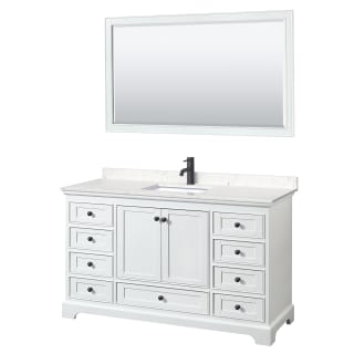 A thumbnail of the Wyndham Collection WCS202060S-VCA-M58 White / Carrara Cultured Marble Top / Matte Black Hardware