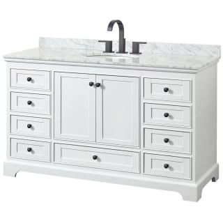 A thumbnail of the Wyndham Collection WCS202060SCMUNOMXX White / White Carrara Marble Top / Matte Black Hardware