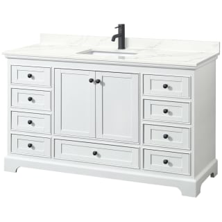 A thumbnail of the Wyndham Collection WCS202060S-QTZ-UNSMXX White / Giotto Quartz Top / Matte Black Hardware