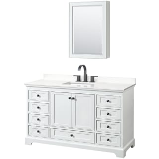 A thumbnail of the Wyndham Collection WCS202060S-QTZ-US3MED White / White Quartz Top / Matte Black Hardware