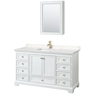 A thumbnail of the Wyndham Collection WCS202060S-VCA-MED White / Carrara Cultured Marble Top / Brushed Gold Hardware
