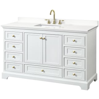 A thumbnail of the Wyndham Collection WCS202060S-QTZ-US3MXX White / White Quartz Top / Brushed Gold Hardware