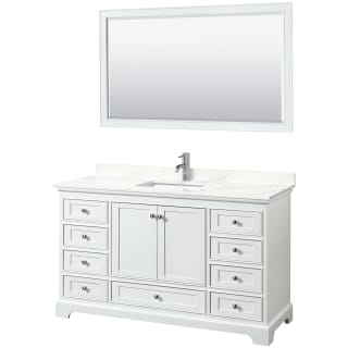 A thumbnail of the Wyndham Collection WCS202060S-QTZ-UNSM58 White / Giotto Quartz Top / Polished Chrome Hardware