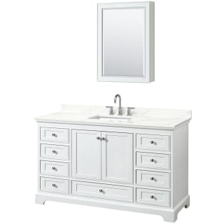 A thumbnail of the Wyndham Collection WCS202060S-QTZ-US3MED White / Giotto Quartz Top / Polished Chrome Hardware