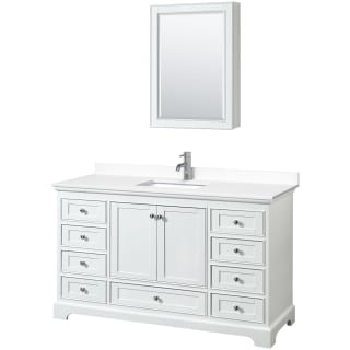 A thumbnail of the Wyndham Collection WCS202060S-VCA-MED White / White Cultured Marble Top / Polished Chrome Hardware