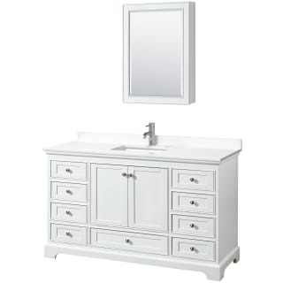 A thumbnail of the Wyndham Collection WCS202060S-QTZ-UNSMED White / White Quartz Top / Polished Chrome Hardware