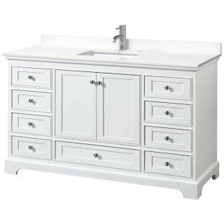 A thumbnail of the Wyndham Collection WCS202060S-QTZ-UNSMXX White / White Quartz Top / Polished Chrome Hardware