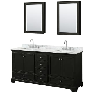 A thumbnail of the Wyndham Collection WCS202072DCMUNSMED Dark Espresso / White Carrara Marble Top / Polished Chrome Hardware