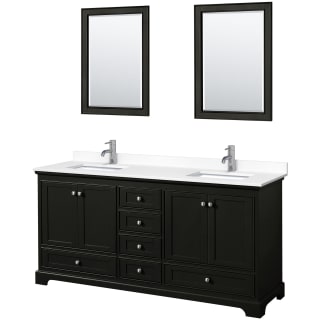 A thumbnail of the Wyndham Collection WCS202072D-VCA-M24 Dark Espresso / White Cultured Marble Top / Polished Chrome Hardware